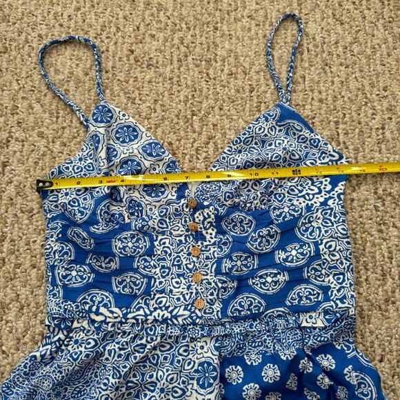 Zara Ruched Summer Tuscany Greece Vibe Printed Jumpsuit XS‎ 7987/771 - Picture 12 of 16